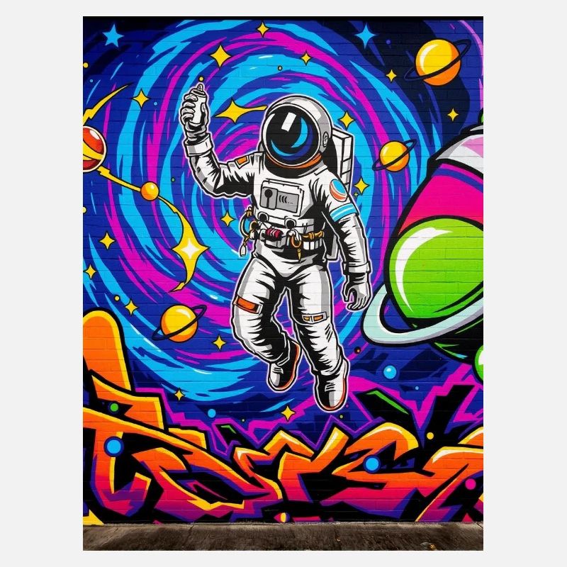 Astronaut im Graffiti-Universum