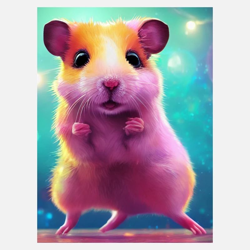 Cooles Comic-Porträt eines Hamsters