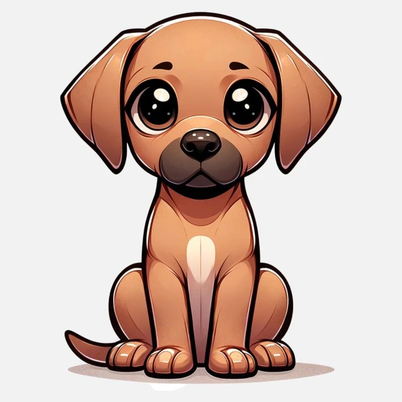 Illustration numérique de mignon Rhodesian Ridgeback