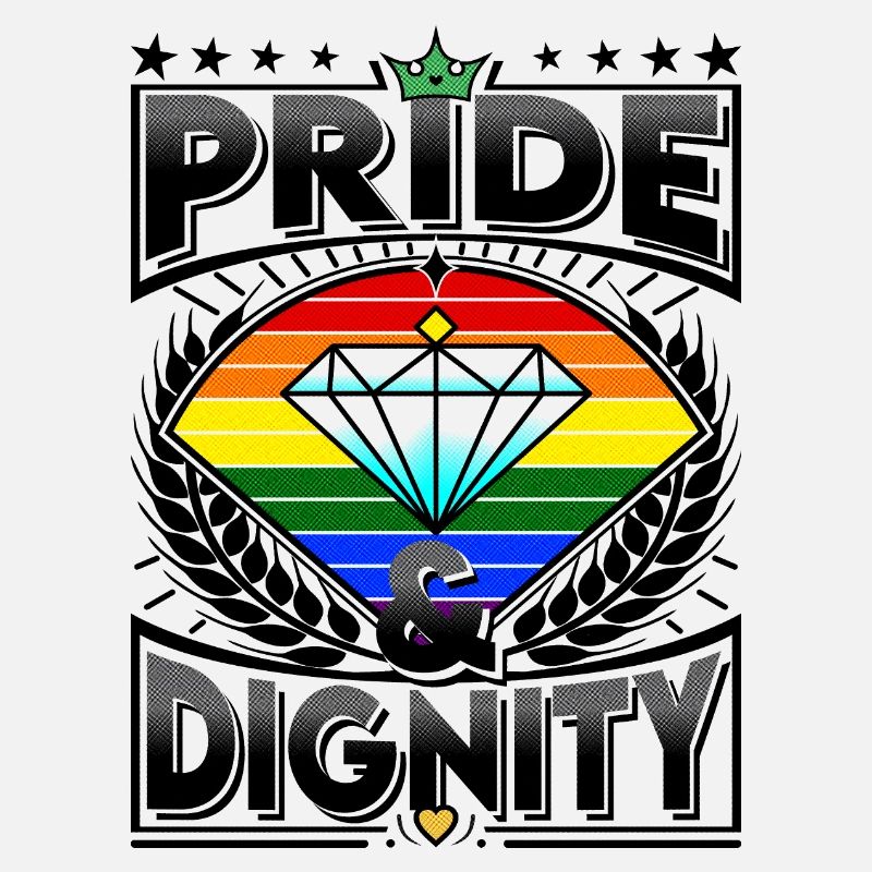 Fierté et dignité LGBT Diamond & Laurel Doodle