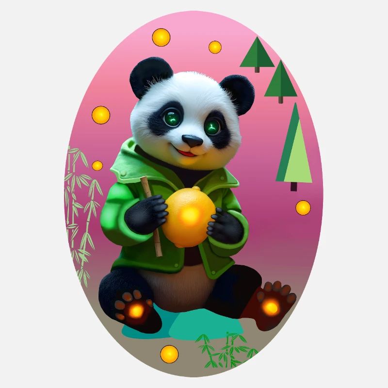 Cyber Panda With Neon Lemon