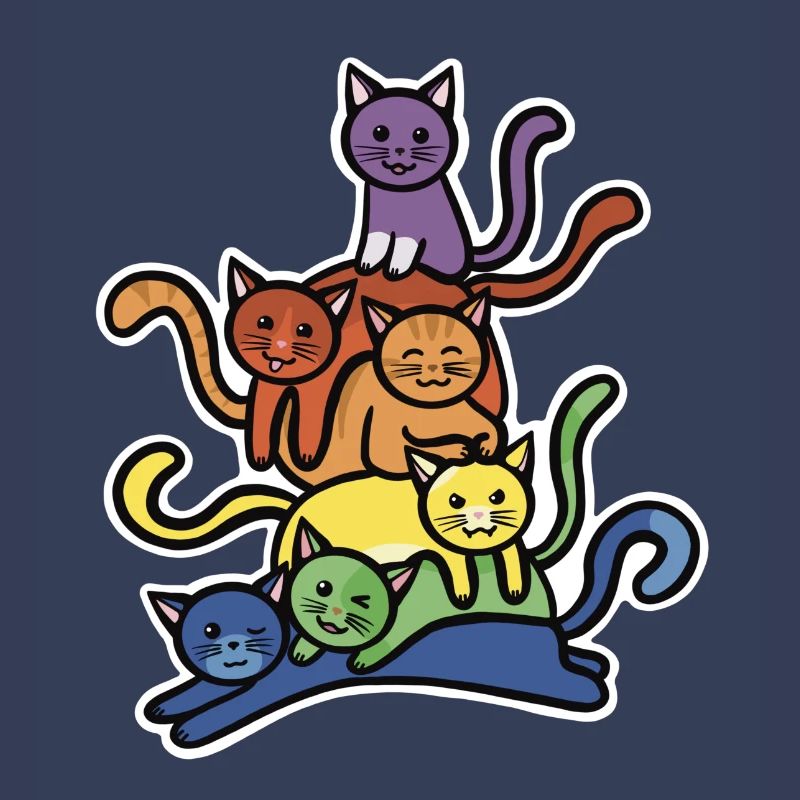 Rainbow Cats Stack