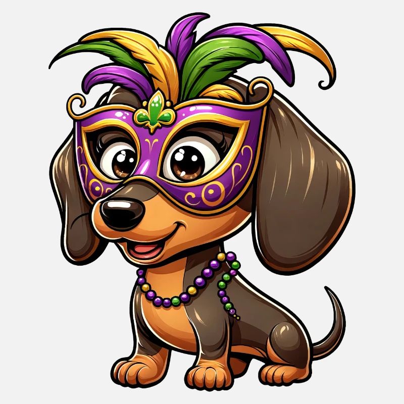 Mardi Gras Dackel, Bunter Hund