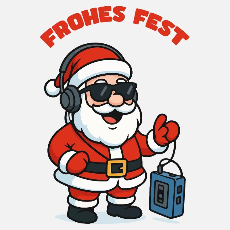 Weihnachtsmann mit Kopfhörer