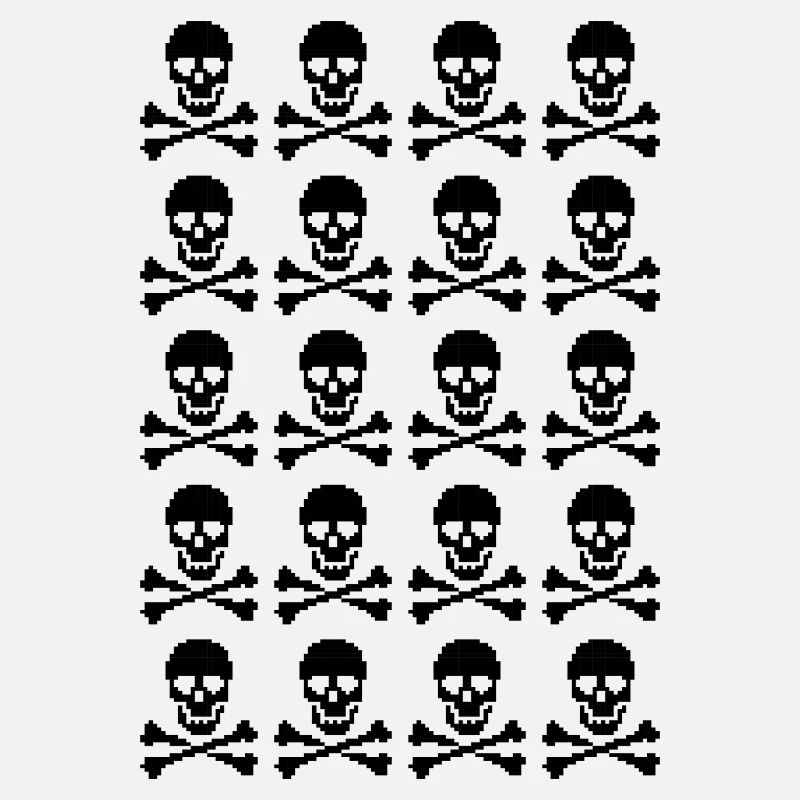 pixelated skulls pattern