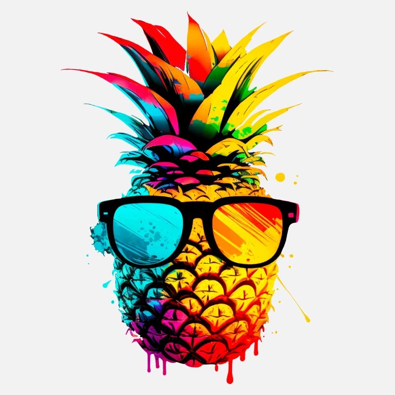 Bunte funky Ananas