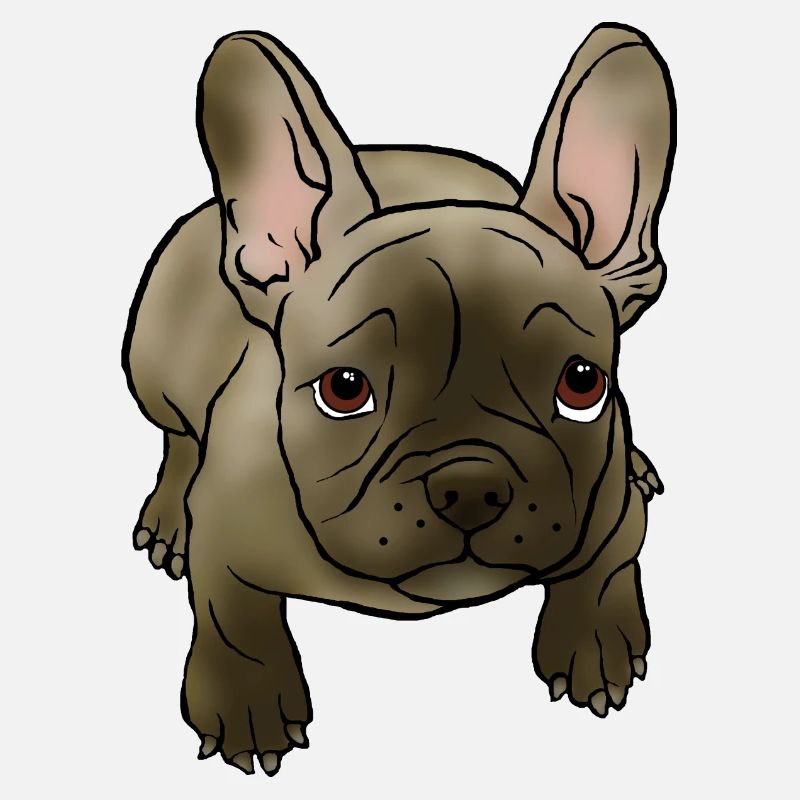 Chiot bouledogue français dans le style BD