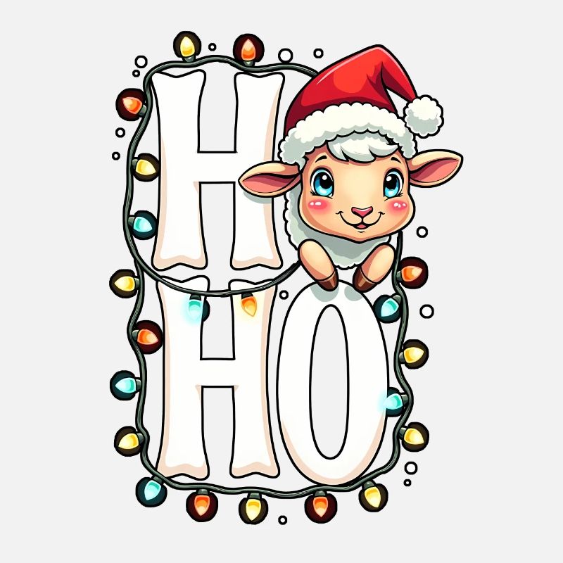 ho hoho - schaf spruch - Weihnachtshemd