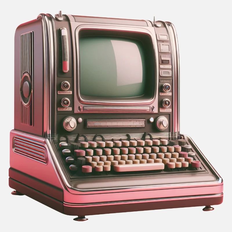 Old 1950s computer futurism retro vintage