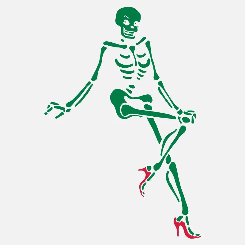 Pin up Skelett mit High Heels 2