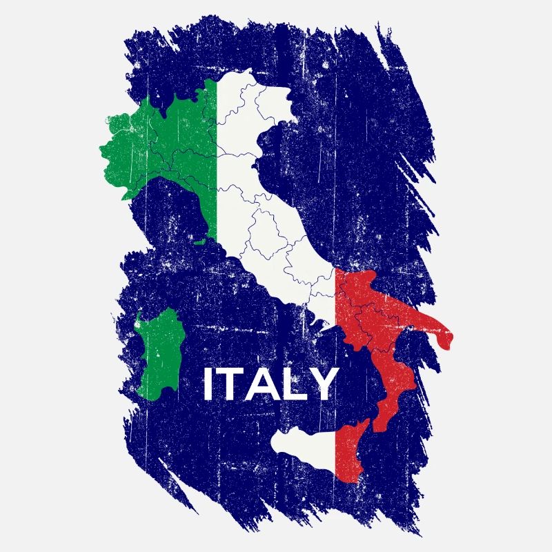 Italia Flag Map