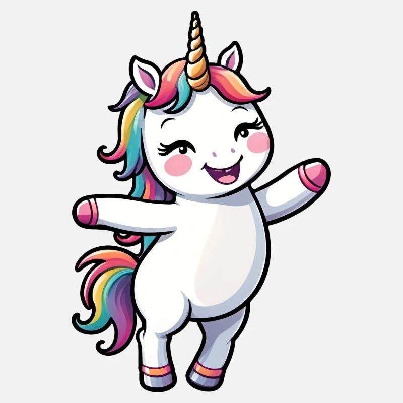Kinder süßes Cartoon Einhorn