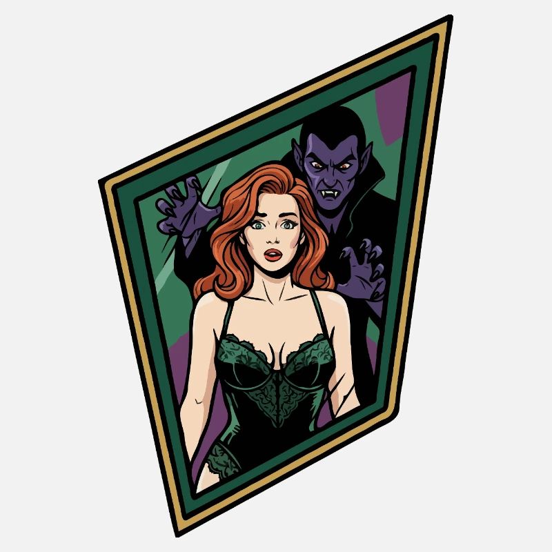 Ingwer-Pin-up mit Vampir