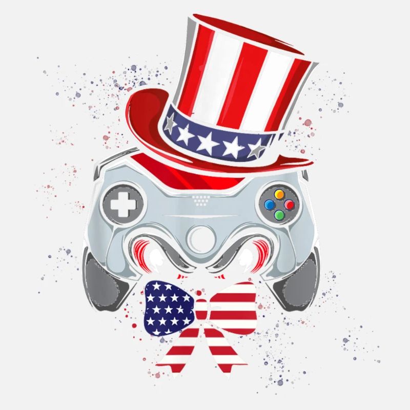 Video Game Controller American Flag 4th Of July