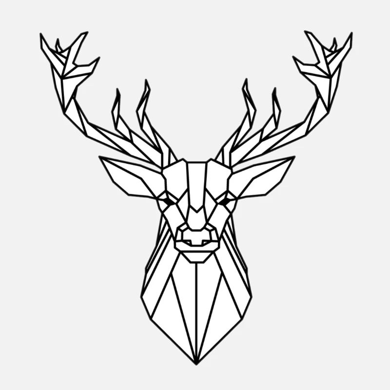 Simple deer head design