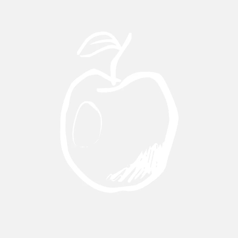 Apfel mit Stil (Weiß)