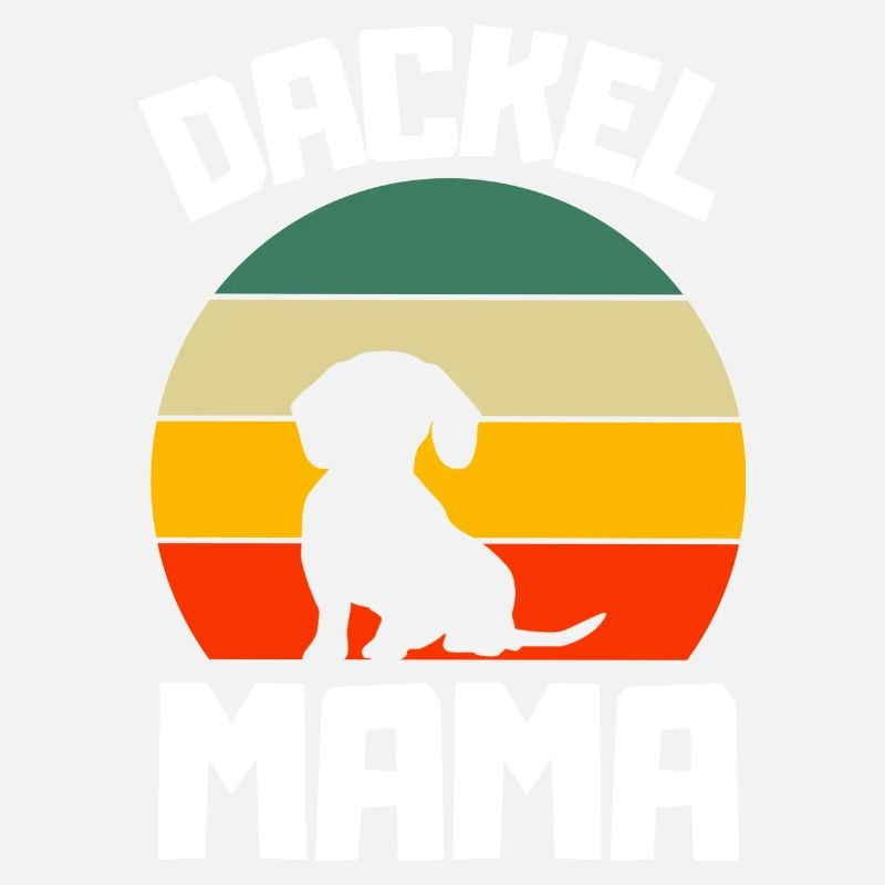 Hunde Mama Muttertag Retro Dackel