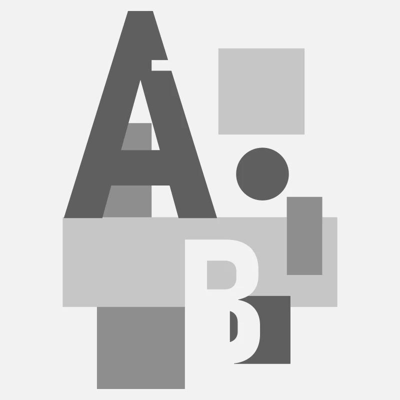 Abstraktes Design mit Buchstaben