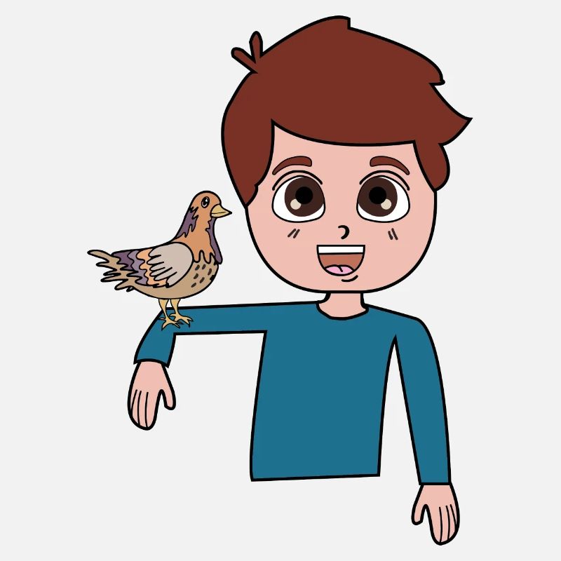 Conception de garçon de pigeon pour les amateurs de pigeons