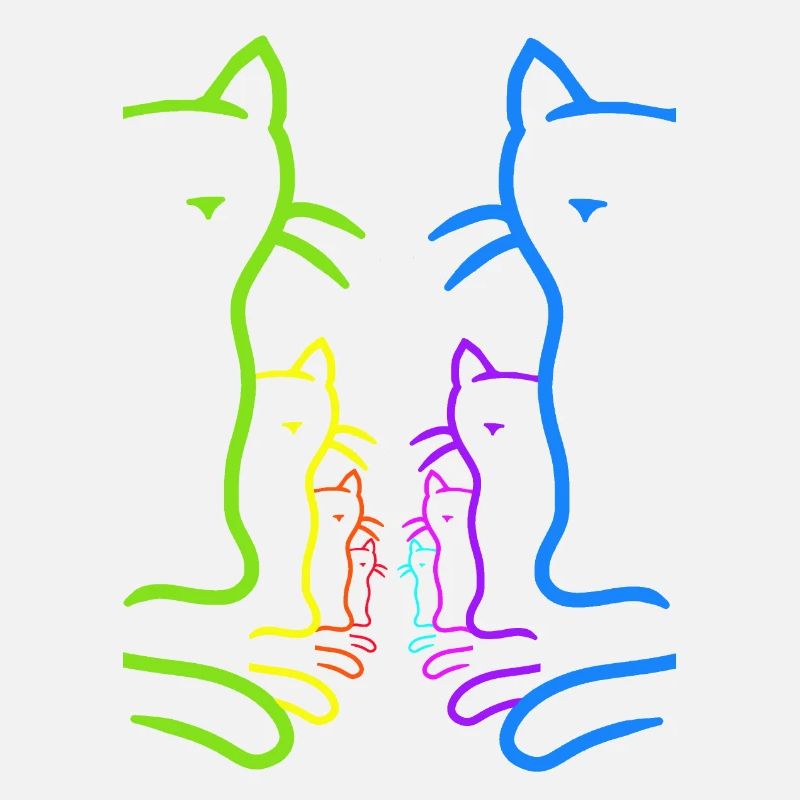 LGBT Chats Arc-en-ciel Chat Drapeau arc-en-ciel