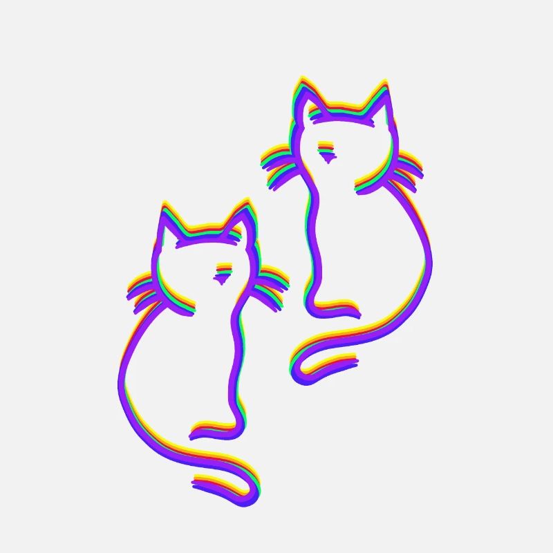 Chats arc-en-ciel LGBT