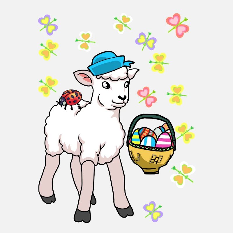 80er Ostern Schaf Schafe Ostereier Lamm Kinder