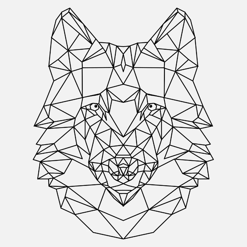 Polygon Wolf Tier Wildnis Geometisch Wolfskopf