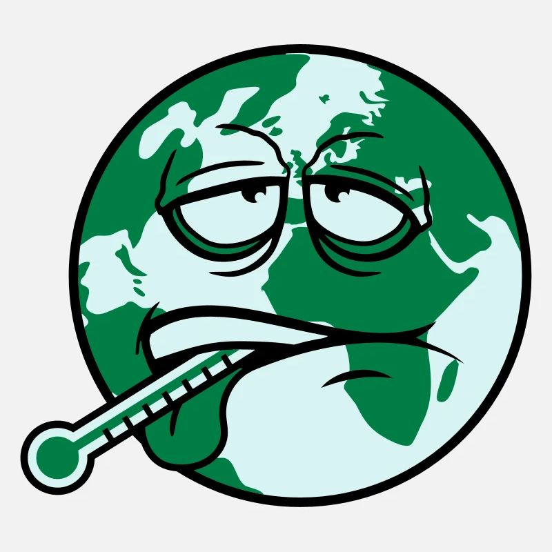 erde krank virus bakterien thermometer menschheit