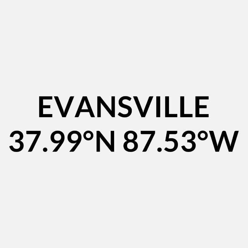 Evansville, Indiana, USA Coordinates