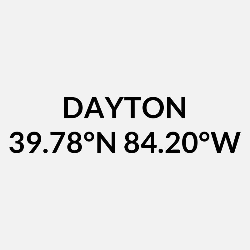 Coordonnées de Dayton, Ohio, États-Unis