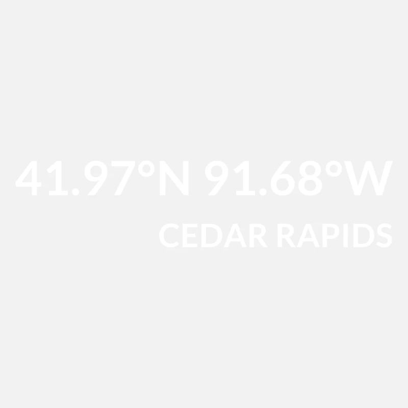 Cedar Rapids, Iowa, USA Coordinates