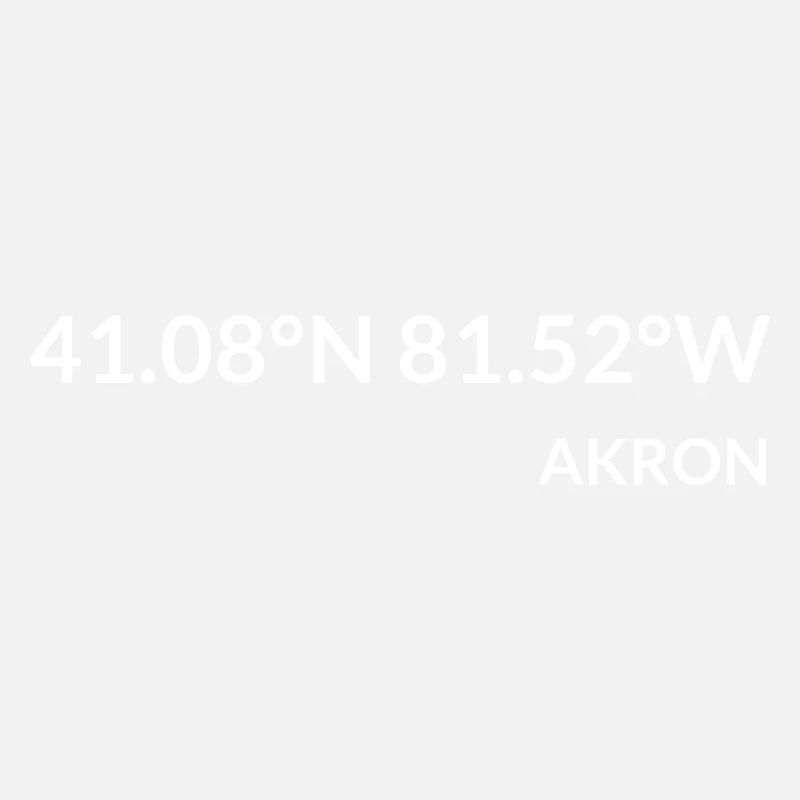 Akron, Ohio, USA Coordinates
