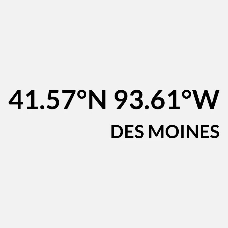 Des Moines, Iowa, USA Coordinates