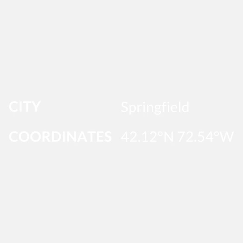 les coordonnées de Springfield, Massachusetts, États-Unis