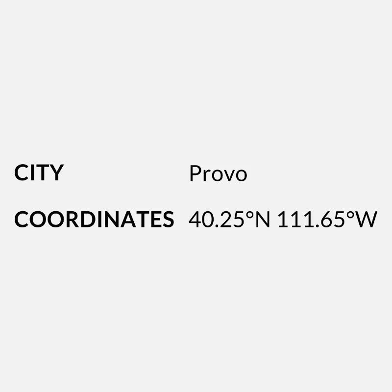 Provo, Utah, USA coordinates