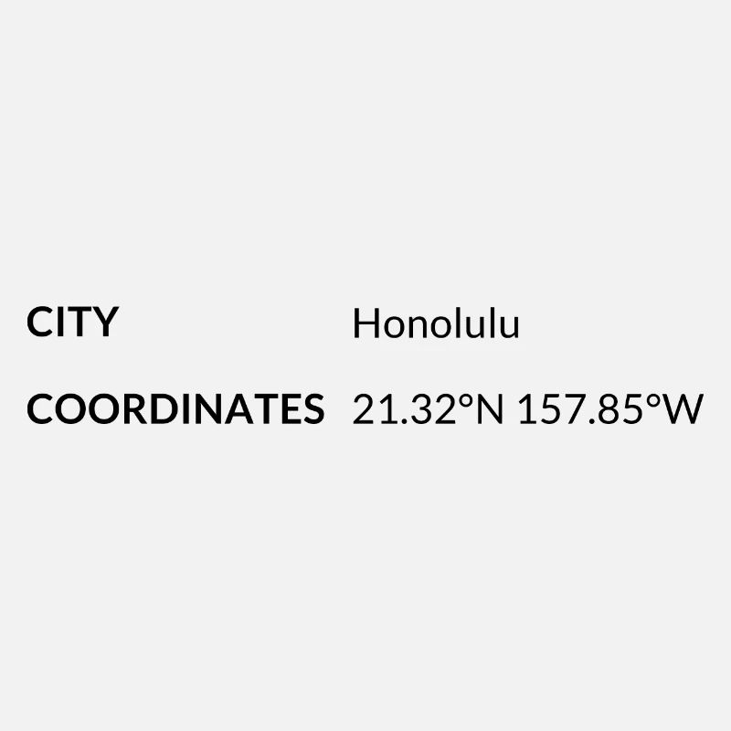 Honolulu, Hawaii, USA coordinates