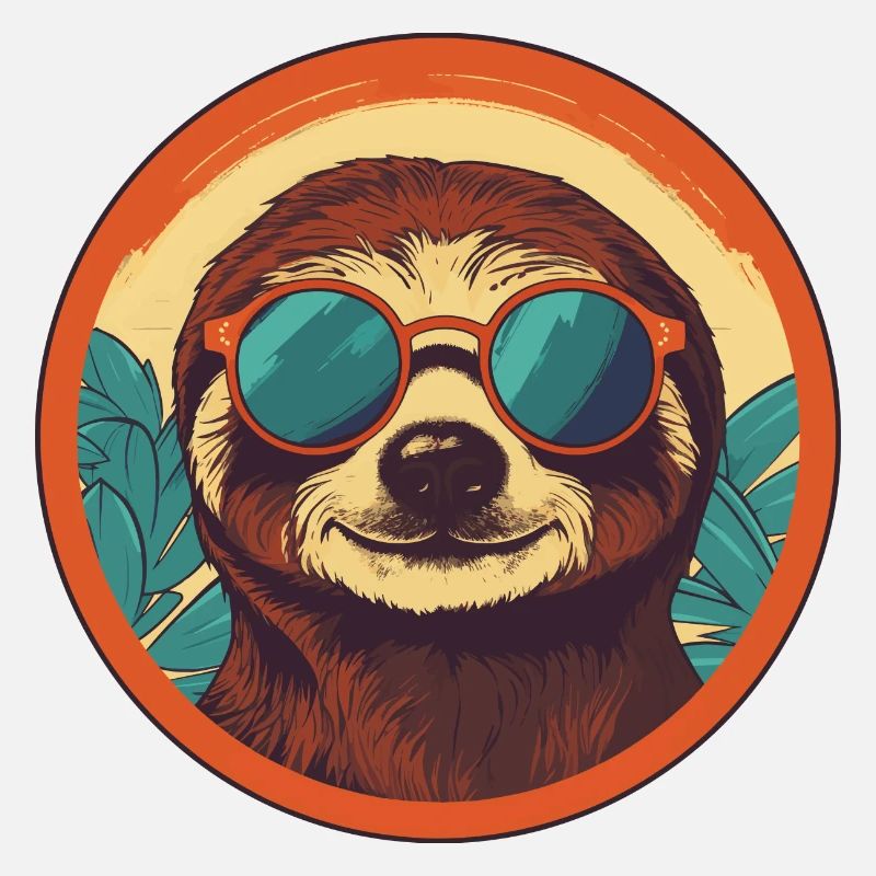 Sloth with sunglasses, Lazybones, Slowpoke