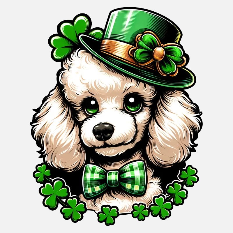 Sweet St. Patrick’s Day mignon caniche comique