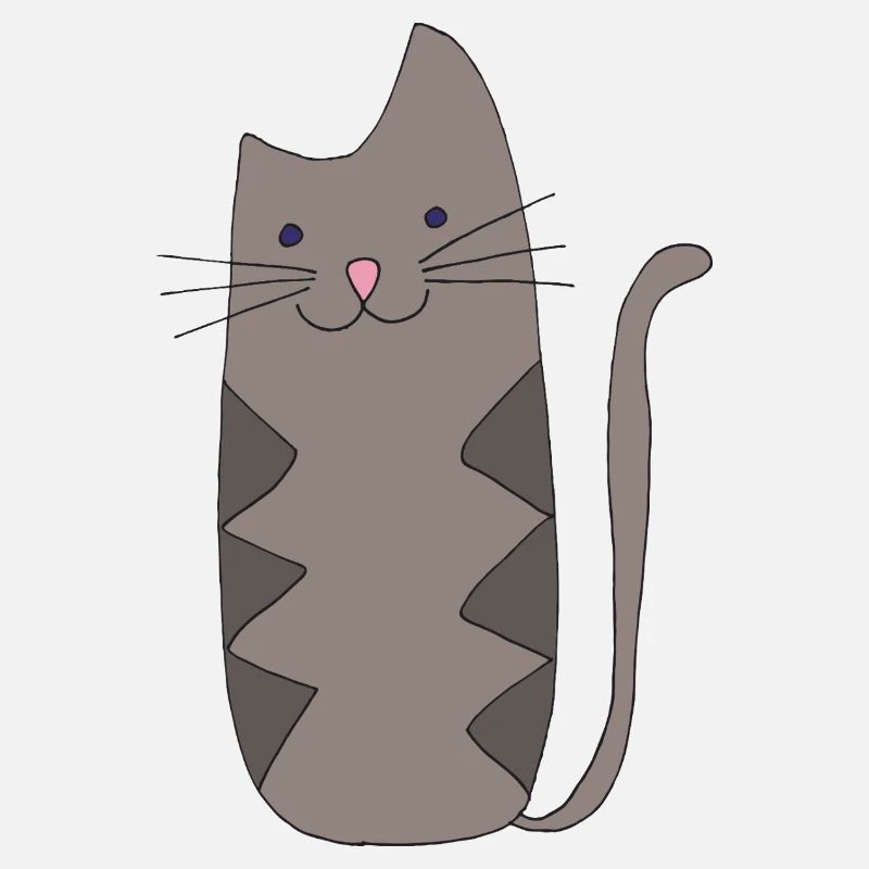 Zickzack-Katze Grau