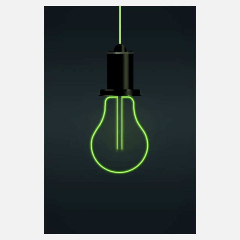 Neon Light Bulb – Minimalist Idea Design