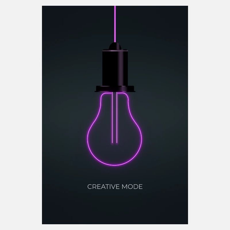 Creative Mode Neon Glühbirne Poster