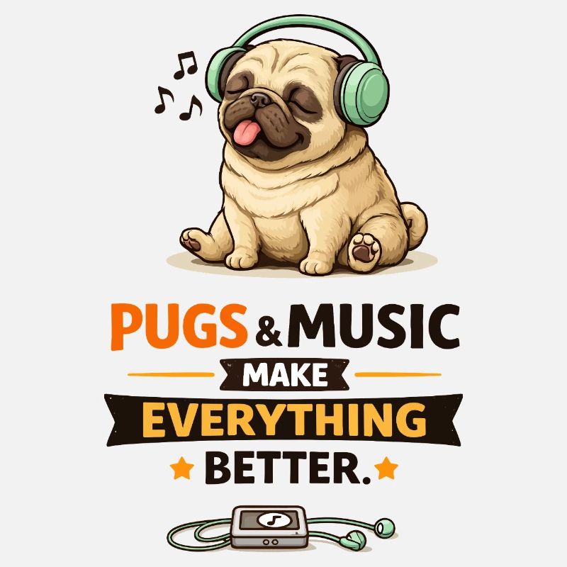 Pug Beats: Music Makes Everything Better