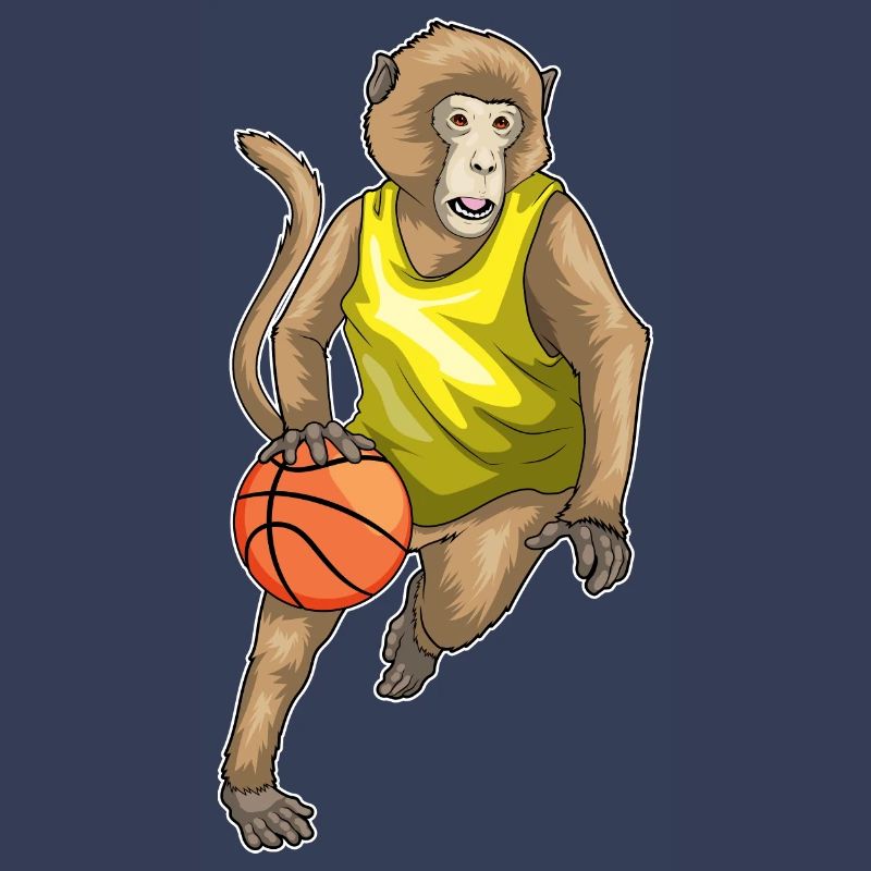 Singe Basketteur Basketteur