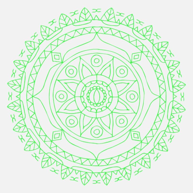 Mayan Flower Green - Mandala made with Love