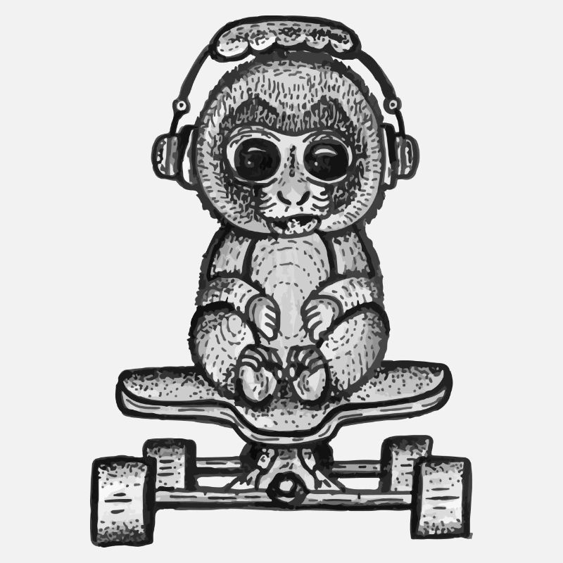 Affe Kopfhörer Longboard