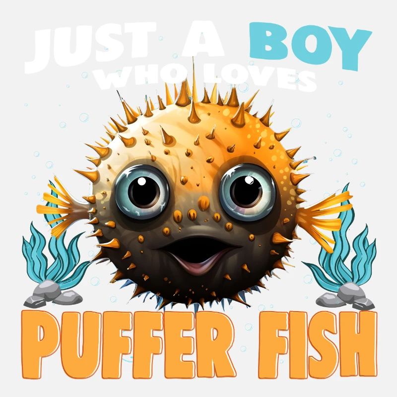 Juste un garçon qui aime le poisson-globe