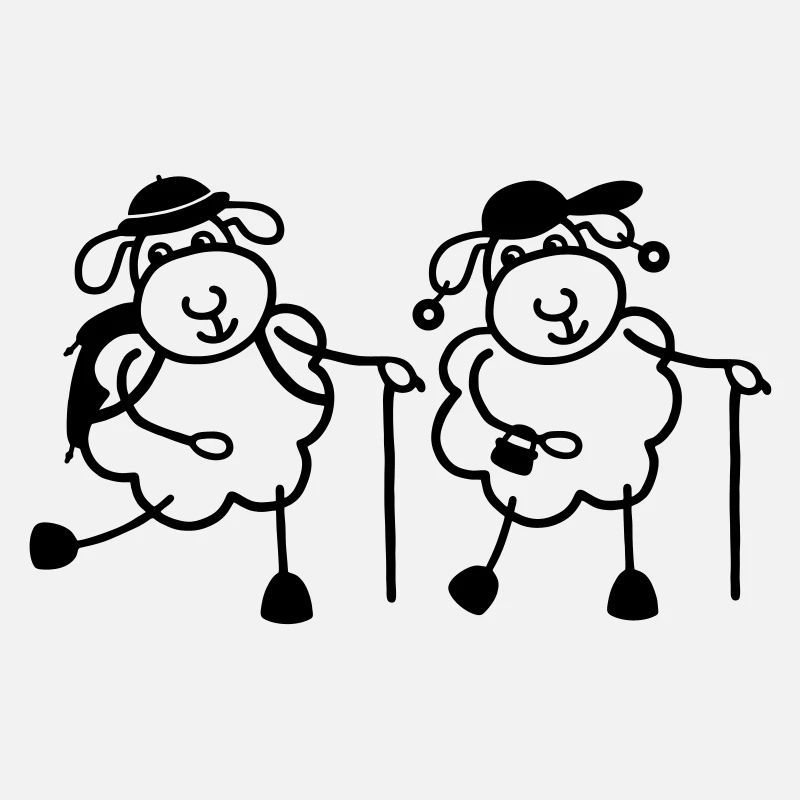 Sheep wandering seniors