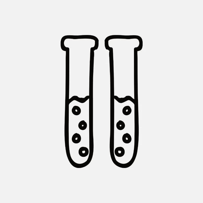 2 tubes à essai noirs