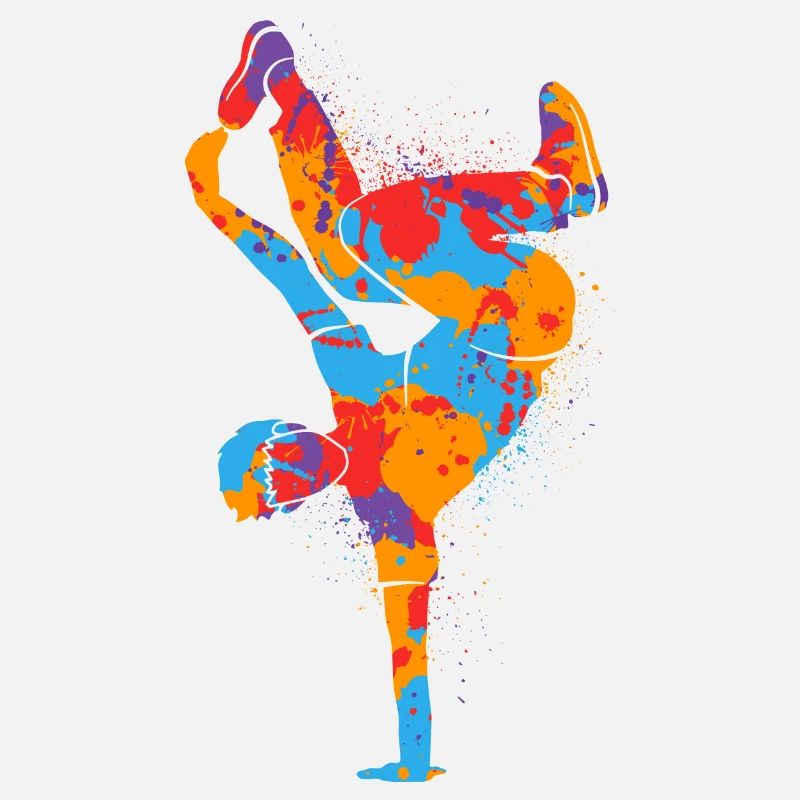 Breakdance coloré Breakdancer Hommes Breakdance