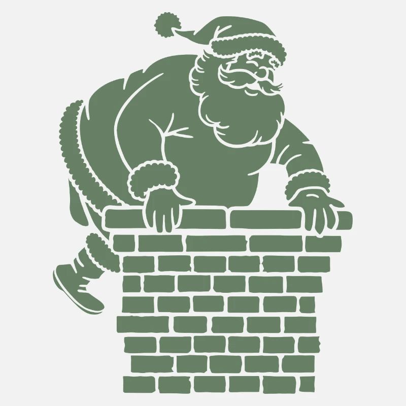 Weihnachtsmann Silhouette Minimalistisch